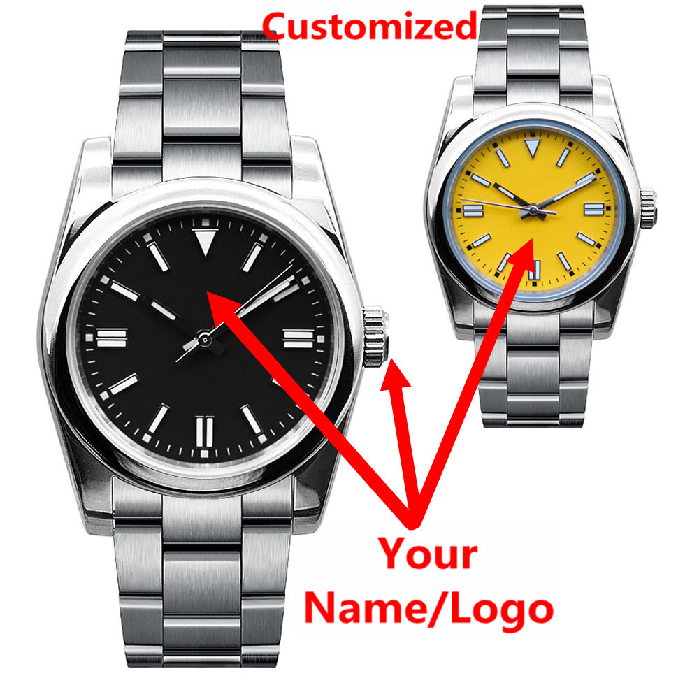 Watch Accessories - Custom Logo Mens Watch Sapphire Luxury
