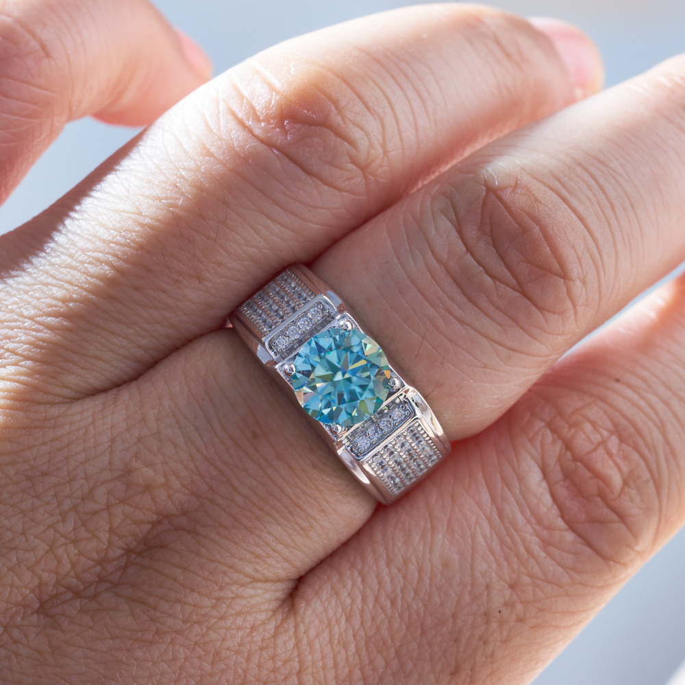 1 carat natural blue color moi - Moissanite Engagement Ring 1 Carat review and price