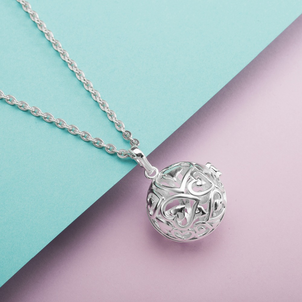 Eudora 20mm Harmony Ball Penda - Heart Locket Necklace Photo review and price