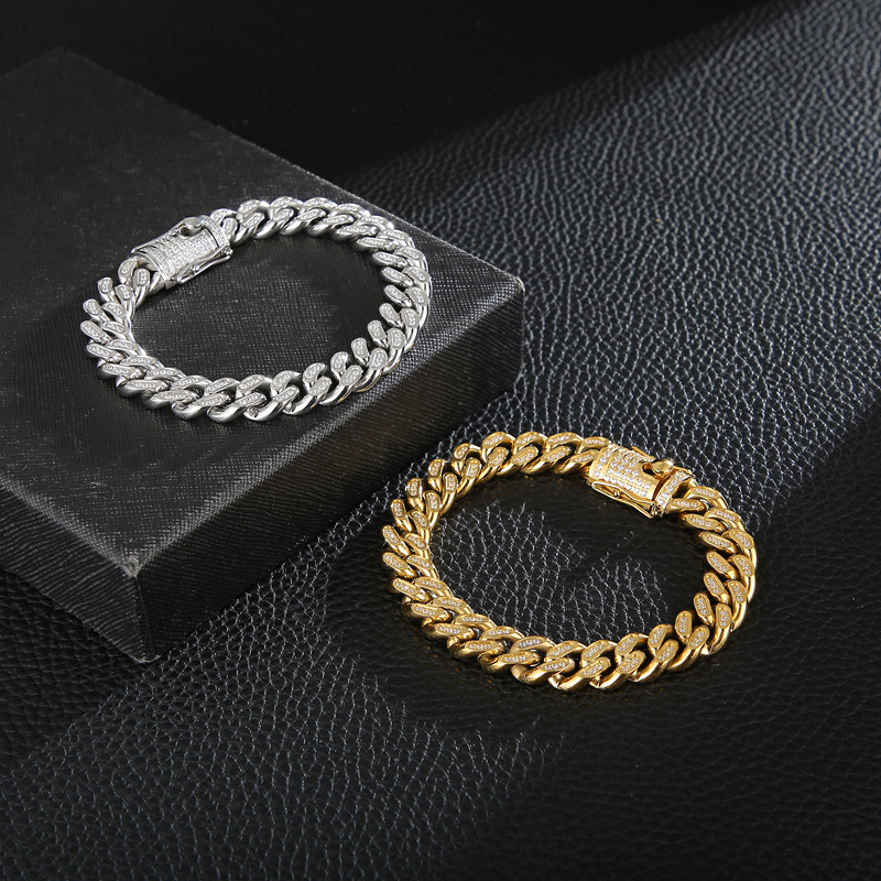 KALEN 12mm CNC Rhinestone Cuba - Cuban Link Chain 12Mm review and price