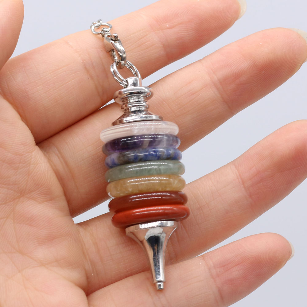 Natural Stone Chakra Pendulum  - Crystal Pendant Necklace Natural Stone review and price