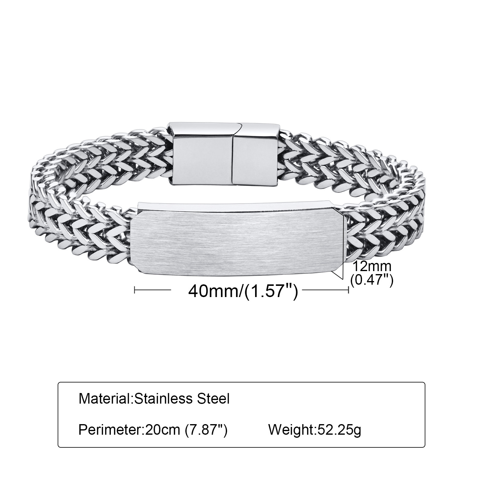 Free Customize ID Bracelets fo - Cuban Link Chain 12Mm review and price