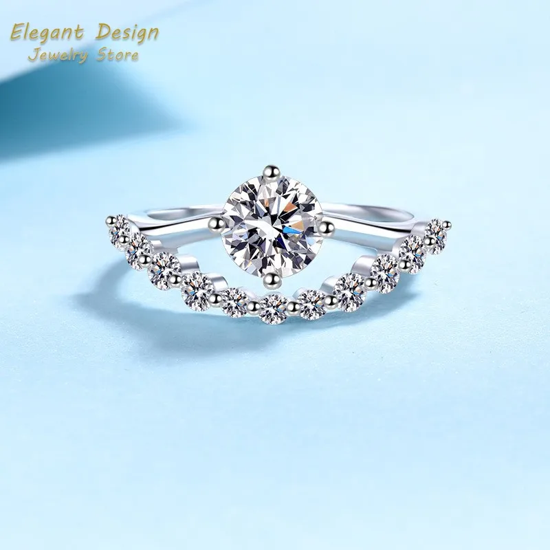 Crown of Love Platinum Pt950 W - Moissanite Engagement Ring 1 Carat review and price