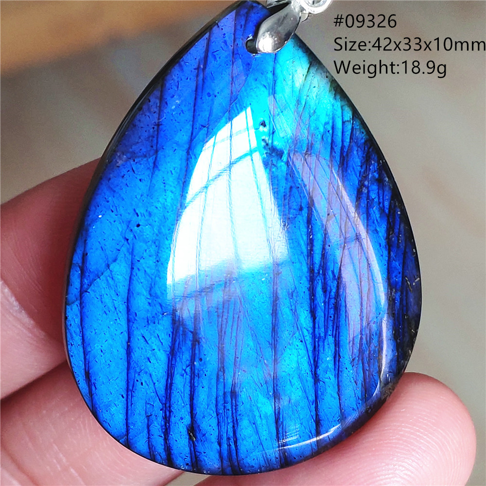 Natural Blue Labradorite Penda - 925 Sterling Silver Chain Necklace Men review and price