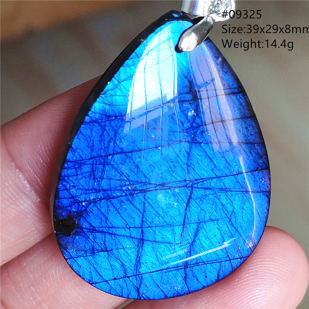 Natural Blue Labradorite Penda - 925 Sterling Silver Chain Necklace Men review and price