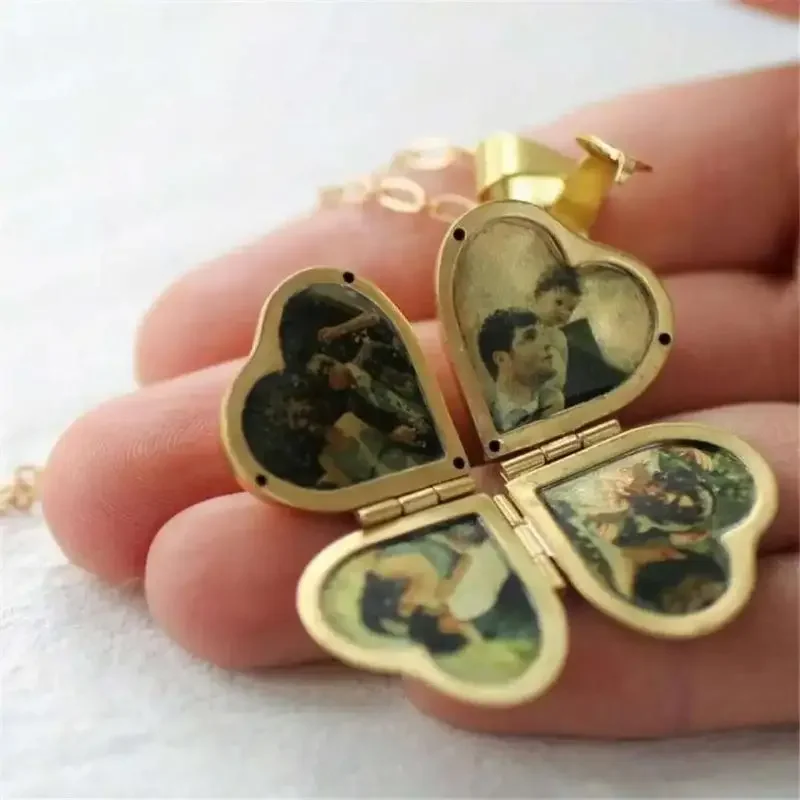 Vintage Necklace Folding Multi - Heart Locket Necklace Photo review and price