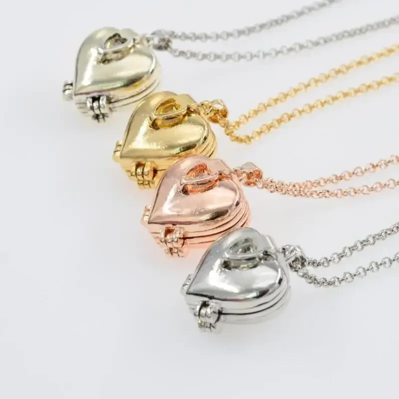Vintage Necklace Folding Multi - Heart Locket Necklace Photo review and price