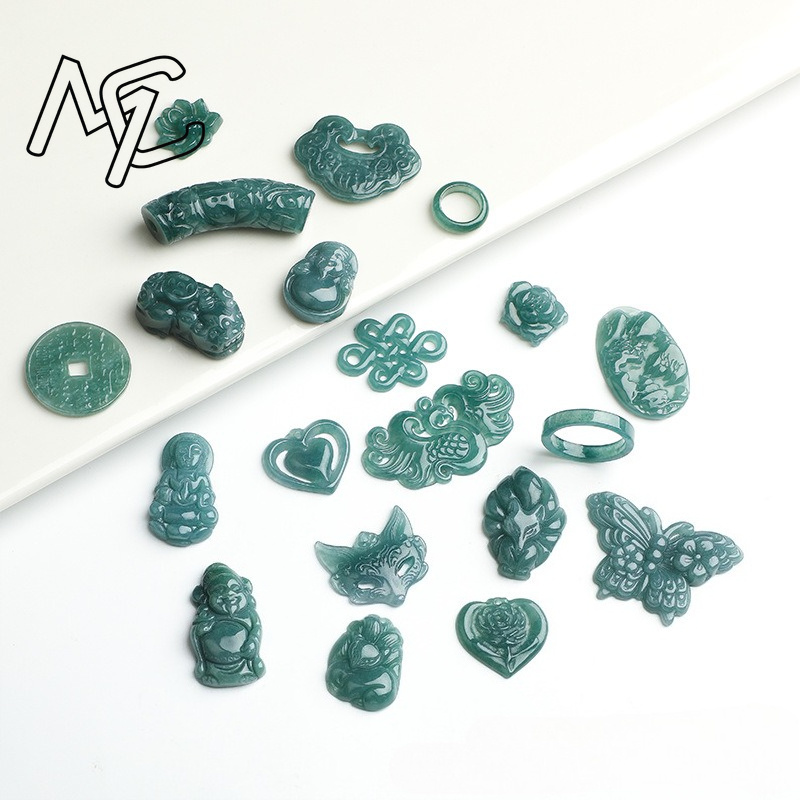 2PC Natural Blue Water Jadeite - Bracelets review and price