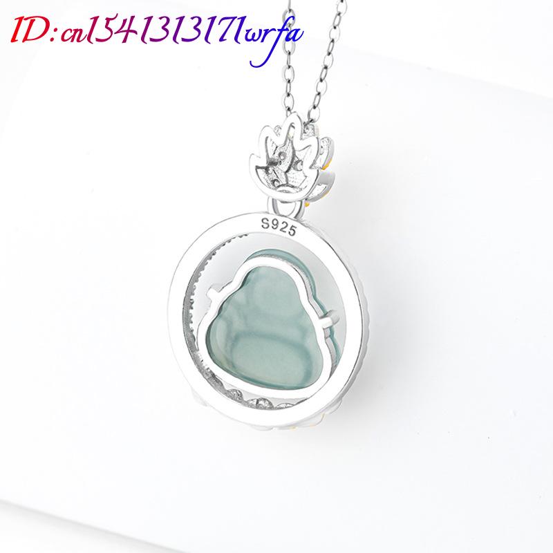 Blue Myanmar Jadeite Maitreya  - Necklaces review and price
