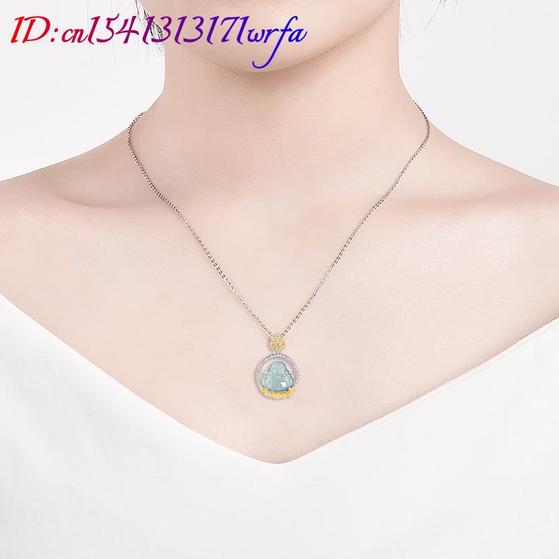 Blue Myanmar Jadeite Maitreya  - Necklaces review and price