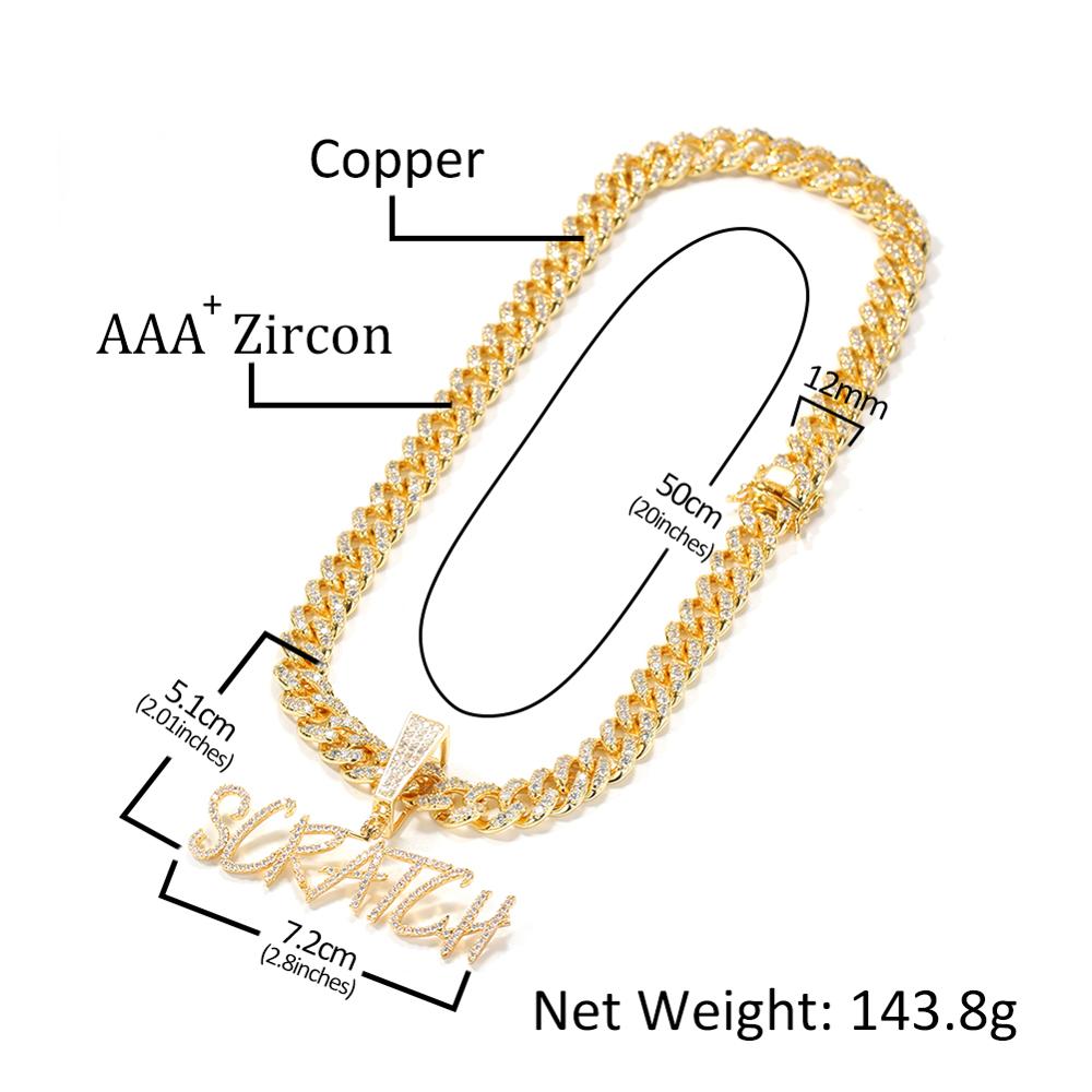 TBTK Customized Name Curisve L - Cuban Link Chain 12Mm review and price