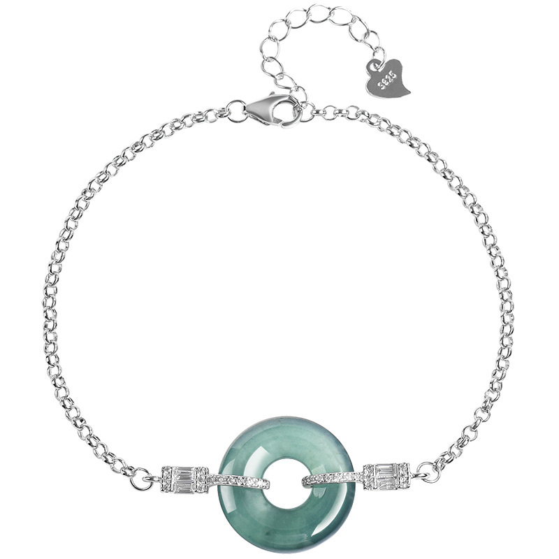 Blue Myanmar Jadeite Ring Brac - Bracelets review and price