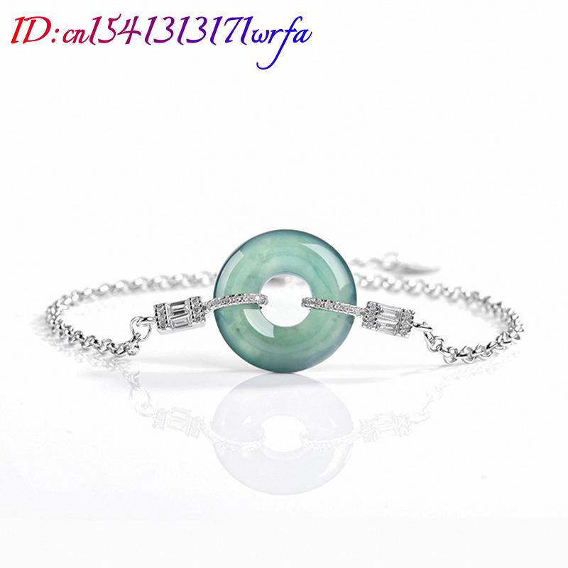 Blue Myanmar Jadeite Ring Brac - Bracelets review and price