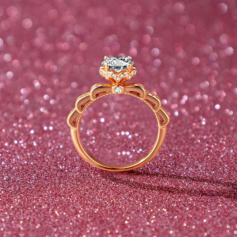 Holiday Gift Four-claw Bouquet - Moissanite Engagement Ring 1 Carat review and price