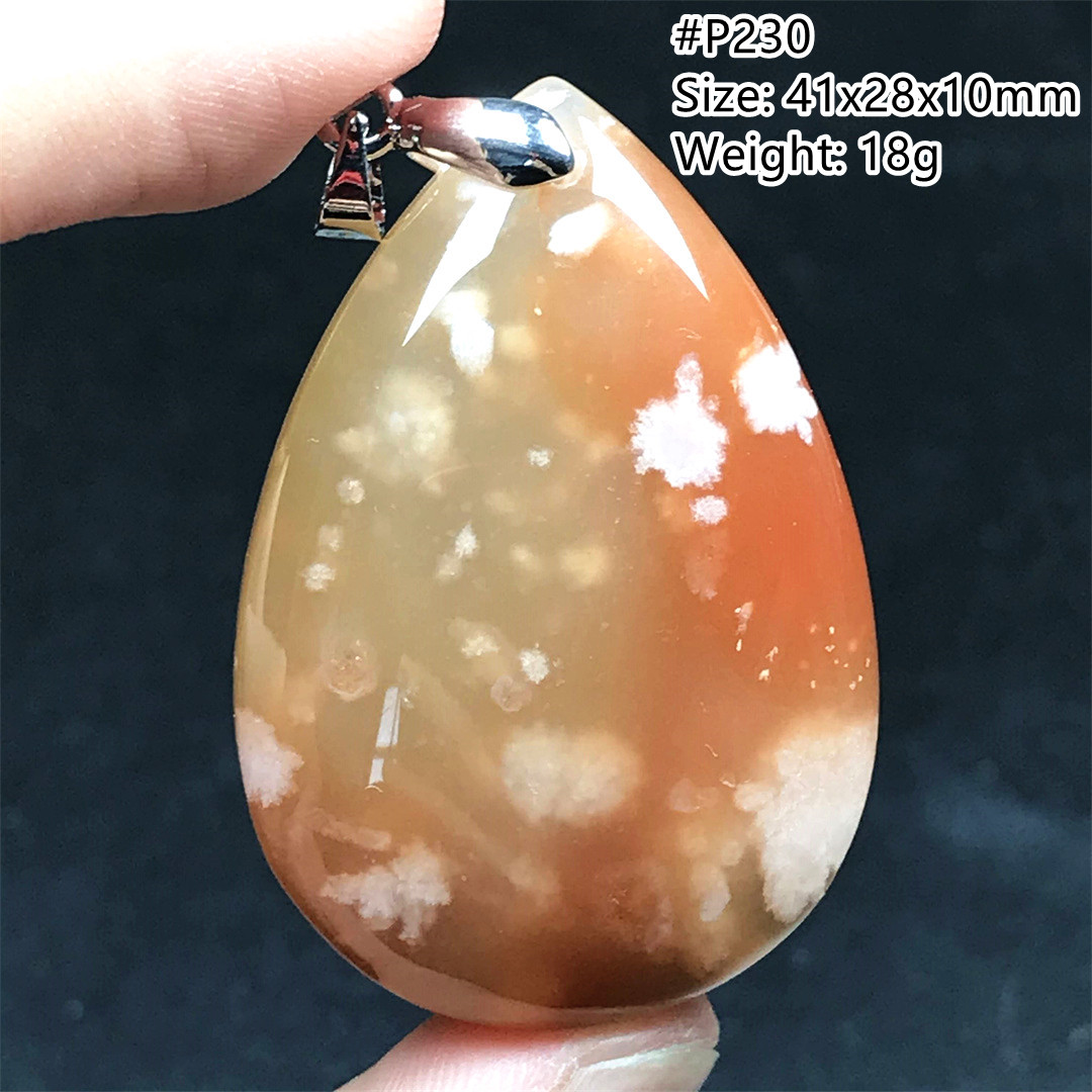 Natural Cherry Agate Necklace  - Crystal Pendant Necklace Natural Stone review and price
