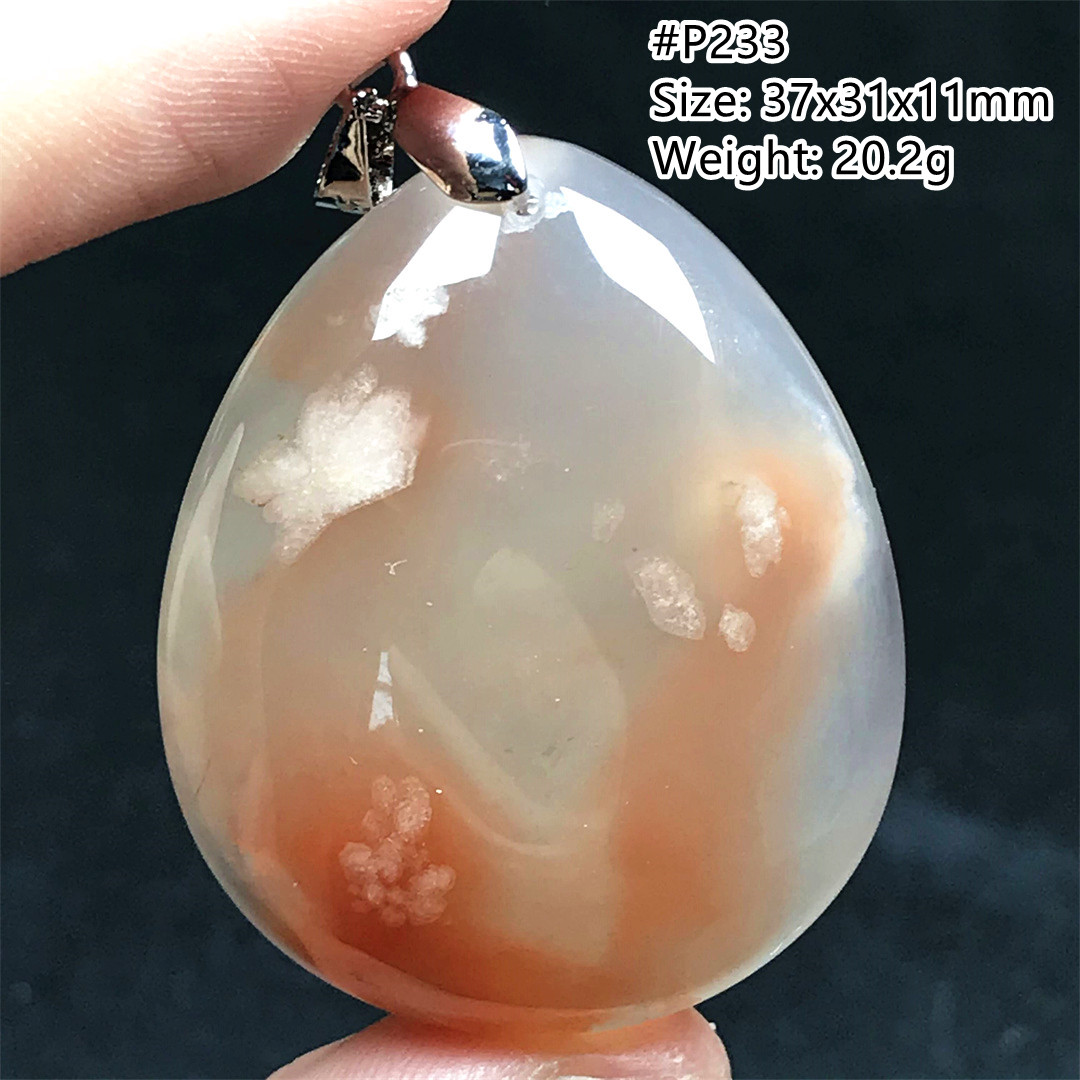 Natural Cherry Agate Necklace  - Crystal Pendant Necklace Natural Stone review and price