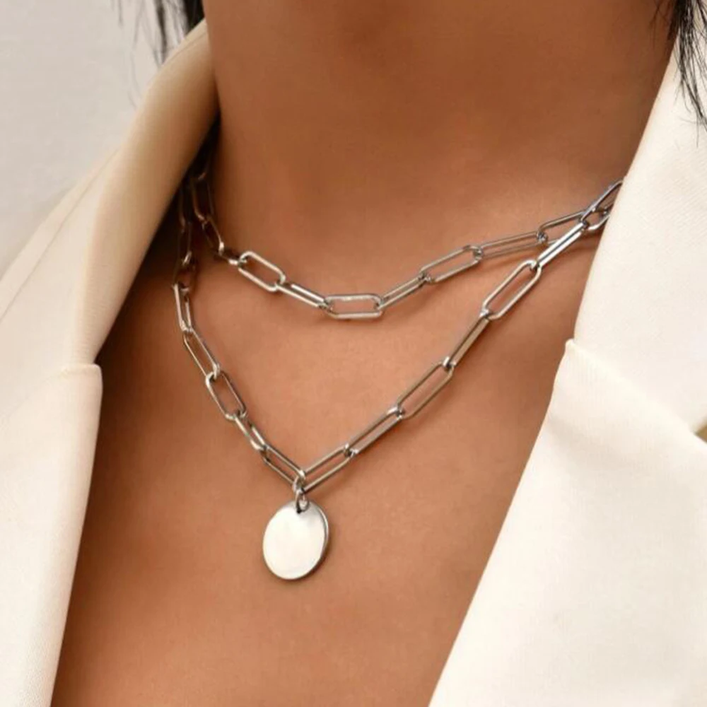 SUMENG 2024 New Fashion Vintag - Layered Pendant Necklace Aesthetic review and price