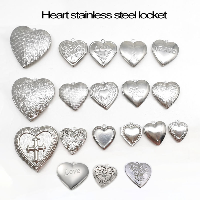 Love Heart Locket Station 20pc - Heart Locket Necklace Photo review and price