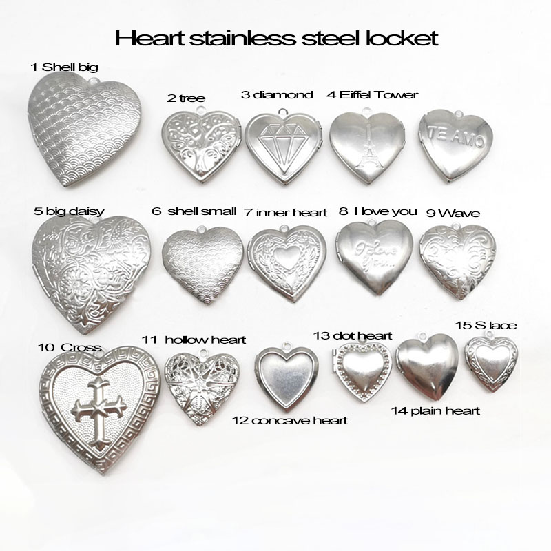 Love Heart Locket Station 20pc - Heart Locket Necklace Photo review and price