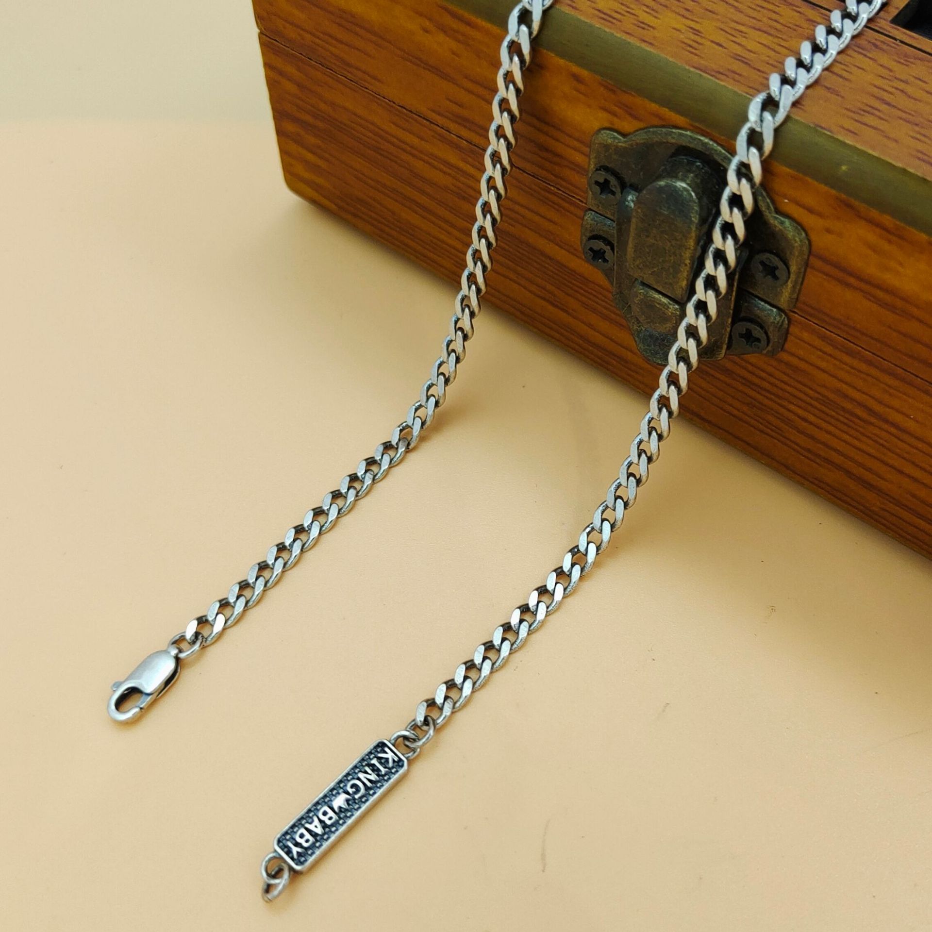 S925 sterling silver trendy pe - 925 Sterling Silver Chain Necklace Men review and price