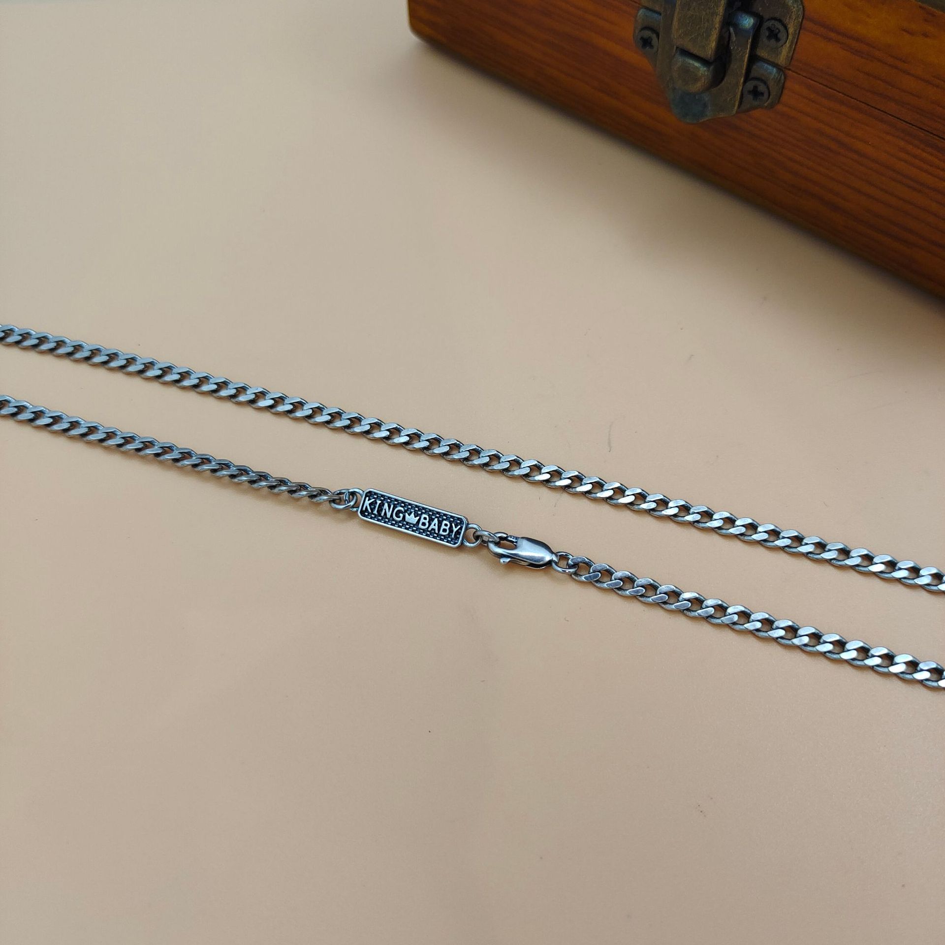 S925 sterling silver trendy pe - 925 Sterling Silver Chain Necklace Men review and price